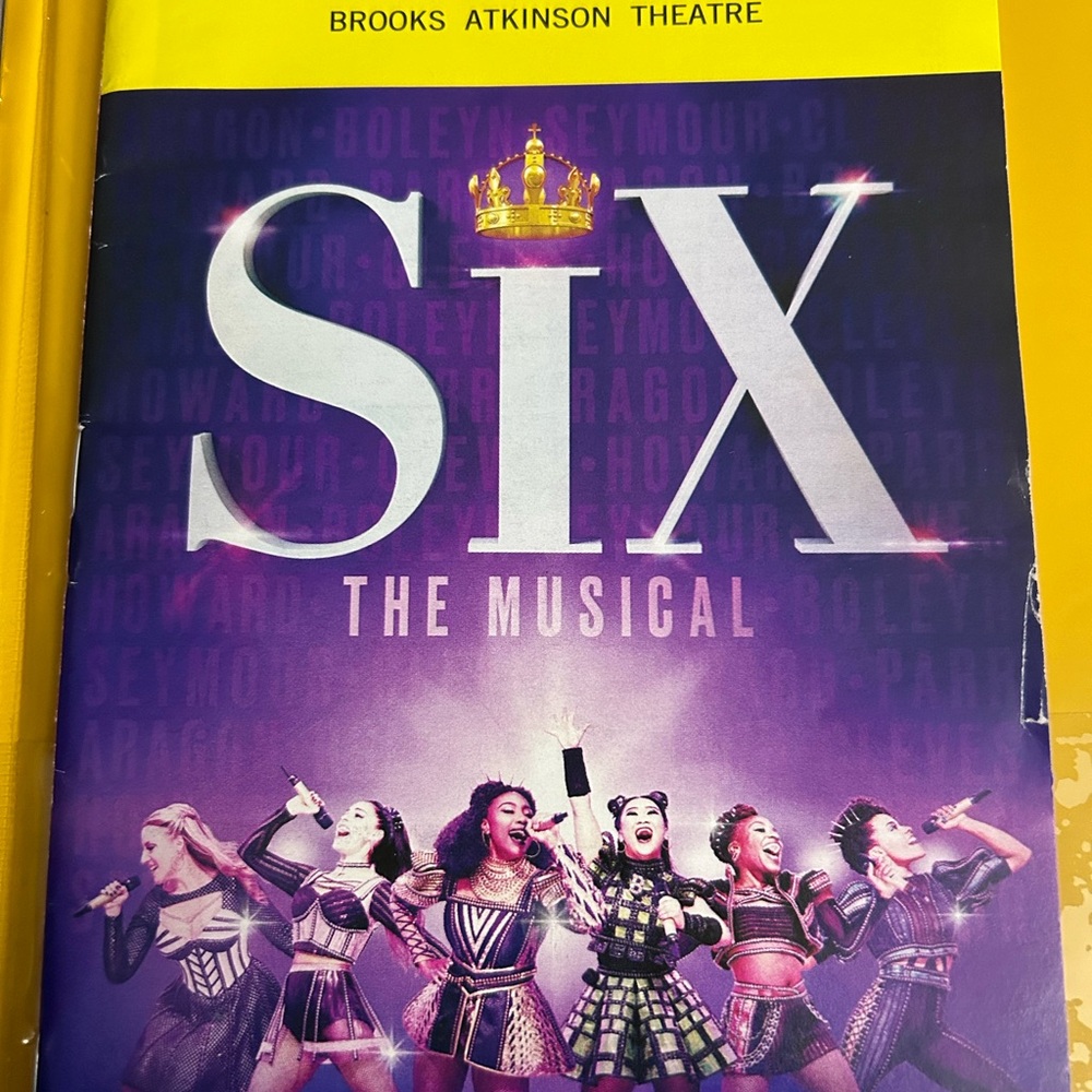 Six the Musical Playbill Brochure Souvenir Program